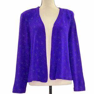 RONNI Nicole Open Front Knit Sweater Jacket 14P